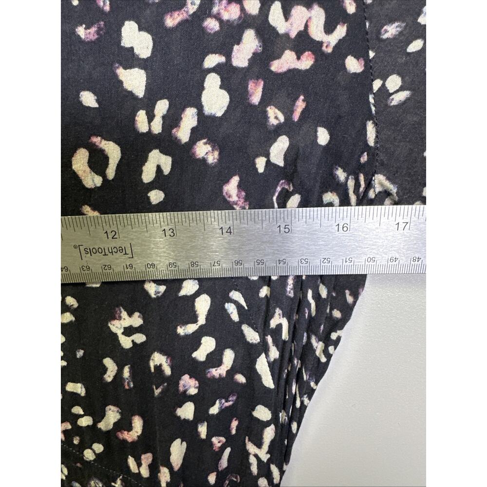Free People First Kiss Maxi Dress S Navy Blue Cheetah Print Y2K Witchy - Picture 8 of 9